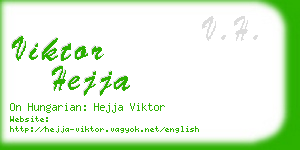 viktor hejja business card